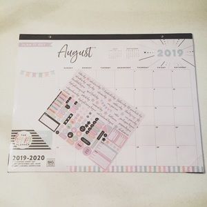 Happy Planner Desk Calendar Pastel - August 2019 - July 2020